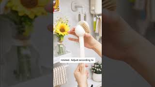 Long Handle Rotating Scrub Brush for Effortless Dishwashing [upl. by Oiruam]