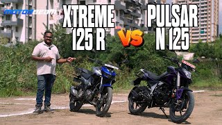 Bajaj Pulsar N 125 vs Hero Xtreme 125 R  Most Stylish 125cc Bike In India  MotorBeam [upl. by Arrais]