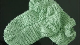 Socken stricken super einfach 2 Schaft und Ferse [upl. by Nesline]