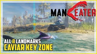 Maneater Caviar Key All Landmark Locations Guide [upl. by Terri]