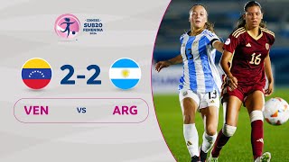 VENEZUELA vs ARGENTINA 22  RESUMEN  CONMEBOL SUB20 FEM  FASE FINAL [upl. by Nnaylrebmik695]