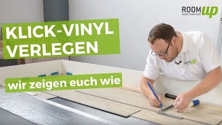 KlickVinylboden verlegen  wir zeigen Euch wie  Room Up [upl. by Eilyab]