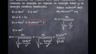 Determinación de la energia en reposo total y cinética relativista REL161B [upl. by Kathi]