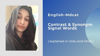 Contrast amp Synonym Signal Words  explained in Urdu and Hindi [upl. by Eb687]