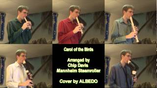 Carol of the Birds Mannheim Steamroller Christmas Cover by ALBEDO Recorder Quintet [upl. by Azenav]