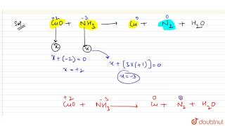 Balance the chemical equation by the oxidation number method i CuO  NH3 to Cu  N2  H2 [upl. by Lynna402]