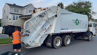 Point Pleasant Beach Autocar ACX Loadmaster Rear Loader Garbage Truck Packing Beach Trash [upl. by Hausmann229]