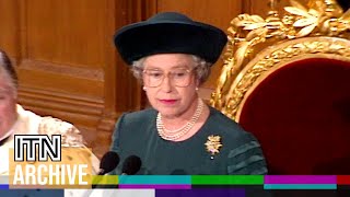 1992 Queen Elizabeth IIs Famous quotAnnus Horribilisquot Speech [upl. by Eelyram]