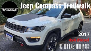 Jeep Compass Trailhawk 4x4 turbodiesel 2017 um verdadeiro caminhão em forma de SUV a venda  veja [upl. by Atiuqram16]