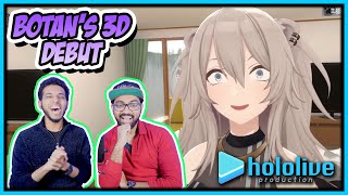 HOLOLIVE  SHISHIRO BOTAN 3D DEBUT REACTION [upl. by Adeys954]