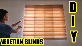 How to install venetian blinds DIY diy repairing restoration venetianblind viralvideo blinds [upl. by Ennahteb]