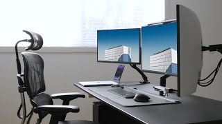 Building my MODERN MINIMAL Desk Setup 2023 [upl. by Haiel618]