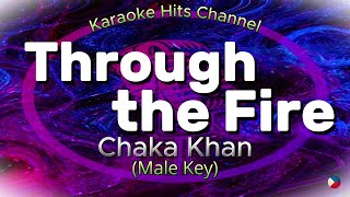 Chaka Khan  Through the Fire MALE KEY KARAOKE VERSION [upl. by Lewert]