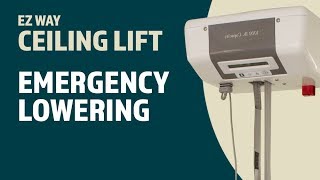 EZ Way Ceiling Lift Usage Emergency Lowering [upl. by Hildick]