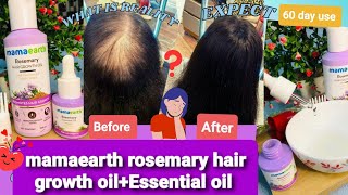 🔥I used mamaearth rosemary hair growth oilEssential oil Reviewampclear all doubt [upl. by Sedinoel901]