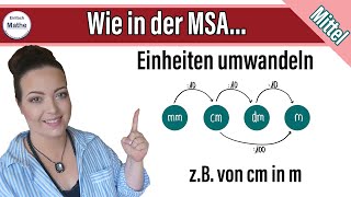 Wie in der MSA Prüfung Einheiten umwandeln  Mittlerer Schulabschluss [upl. by Leopoldine]