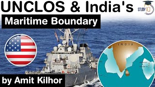 UNCLOS Law of the Sea and Indias Maritime Boundary  Geography amp International Relations for UPSC [upl. by Hasty]