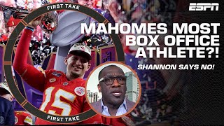 Shannon Sharpe thinks LeBron is MORE box office than Patrick Mahomes 👀  First Take [upl. by Llertrac]