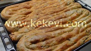 Ispanaklı Börek El Açması  Kekevi Börek Tarifleri [upl. by Atinomar]