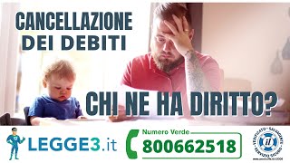 Chi ha diritto alla cancellazione dei debiti [upl. by Bina]