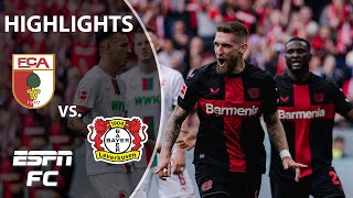 INVINCIBLE SEASON 👏 Bayer Leverkusen vs FC Augsburg  Bundesliga Highlights  ESPN FC [upl. by Ahsyen901]