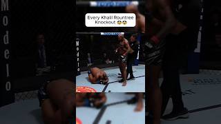 Every Khalil Rountree Knockout 🤯🤯 shorts shortsfeed ufc [upl. by Inaffets403]