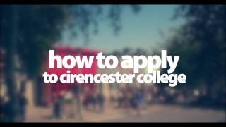 Applying To Cirencester College [upl. by Trill792]