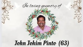 Funeral Service  John Jokim Pinto 63  Bantwal Puttur DK 09092024 [upl. by Anidan]