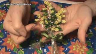 Tutorial FIORI con le perline MIMOSA 🌻🌻 beaded mimosa [upl. by Allerym871]