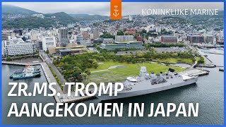 ZrMs Tromp aangekomen in Nagasaki Japan 🇯🇵  PACIFIC ARCHER [upl. by Ainehs426]