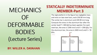 Statically Indeterminate Member Part 3 [upl. by Enner]