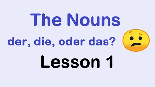 der die das  German Nouns  Lesson 1  Level A1  Learn German in UrduHindi [upl. by Elkraps]