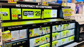 WALMART BUDGET FRIENDLY PHONES CELLPHONES Pre paid No contract [upl. by Juakn]