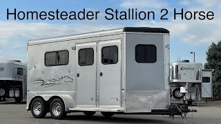 Homesteader Stallion 2 Horse Straight Load Bumper Pull [upl. by Naves]