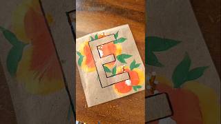 Letter  E  Painting painting art youtube youtubeshorts [upl. by Ilysa]