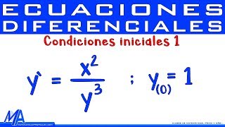 Ecuación diferencial con condiciones iniciales  Problema de valor inicial Ejemplo 1 [upl. by Selrahc]