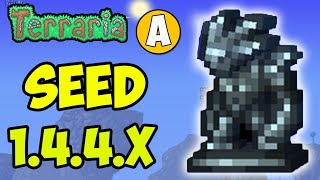 Terraria how to get GRANITE GOLEM STATUE SEED 1449  Terraria 1449 Granite Golem Statue [upl. by Alvar34]