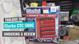 Clarke CTC500C 5 Drawer Tool Cabinet  Unboxing amp Review [upl. by Yespmed521]