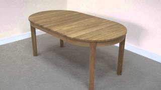 Baltic Premium Round Double Extending Solid Oak Table 95cm  135cm  175cm [upl. by Aiyekal]