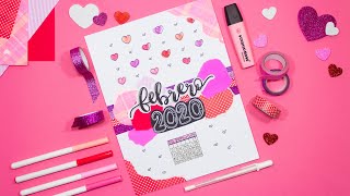 DIY Portadacalendario de FEBRERO  BULLET JOURNAL [upl. by Friede]