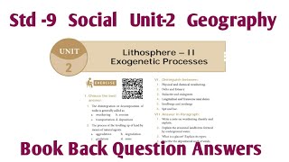 9th Std Social Geography Unit 2 Book Back  Lithosphere II Endogenetic Processes [upl. by Horst347]