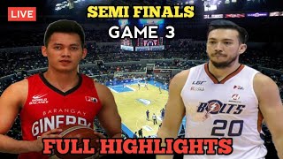 BRGY GINEBRA VS MERALCO BOLTS FULL HIGHLIGHTS  SEMI FINALS  PBA HIGHLIGHTS  PBA LIVE TODAY [upl. by Beaufert]