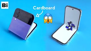 Diy Galaxy Z Flip 4 in Cardboard  How To Make [upl. by Abana]