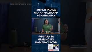 VP Sara sa hearing ng Kamara vs OVP WATCH FULL STORY httpswwwyoutubecomwatchvtm6t74TlP0 [upl. by Aihsekat]