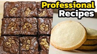 3 Ingredients Shortbread Cookies  Chocolate Walnut Fudge Brownie Recipe [upl. by Annej]