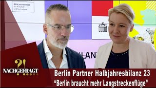 Berlin braucht mehr Langstreckenflüge  Berlin Partner Halbjahresbilanz 2023 [upl. by Carrie]