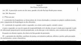 Código civil em áudio  artigo 202 a 206A  voz humana [upl. by Meingoldas]