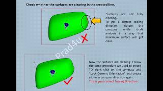 HOW TO CREATE MAIN TOOLING DIRECTION For Plastic Part in CAD IF ITS NOT GIVEN [upl. by Arette]