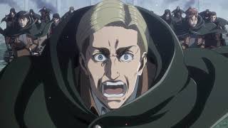 Scouts Final Charge  Erwins Death Levis Farewell  Attack on Titan Season 3 Dub  HD [upl. by Ellehcam]