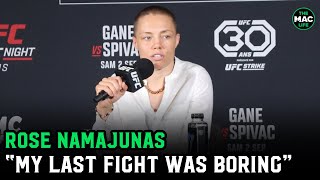 Rose Namajunas on Carla Esparza fight quotThat was one of the most boring fights everquot [upl. by Hanforrd]